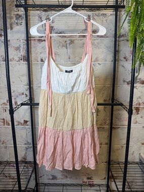 Francesca’s Trixxi White Smocked-Neck Sundress